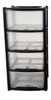 LARGE 3 & 4 PLASTIC DRAWERS -TOWER UNIT TROLLEY CHEST DRAWER SCHOOL OFFICE HOME