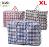 5X Extra Large Jumbo Laundry Shopping Bag Zipped Toy Storage Strong Reusable Bag