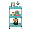 3 Tier Slim Kitchen Storage Trolley Cart Rack Tray Shelf Rolling Wheel W/ Handle