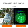 LED Solar Lamp Cracked Glass Ball Hanging Light Outdoor Garden Yard Decor UK