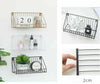 Industrial Wall Mounted Shelf Unit Metal Wire Floating Shelves Office Room Decor