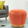 Modern Design Stool Pouffe Velvet Padded Metal Base Vanity Stool Footrest Chair