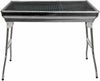 Large Stainless Steel BBQ Grill Portable Folding Outdoor Charcoal Barbeque Pit