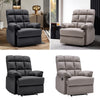 Manual Recliner Armchair PU/Velvet Sofa Reclining Chair with Adjustable Footrest