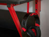 Virtuoso Black Gaming Computer Desk Table Red Headphones Holder