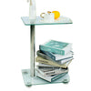 Modern Glass Beside Table C Shaped 2Tier Storage Side End Sofa Corner Nest Table
