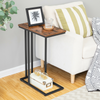 C Shaped End Table Sofa Side Table Coffee Table Wooden Living Room