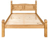 Corona Double Bed 4ft6 Low Foot End Mexican Solid Pine Frame Bedroom Furniture