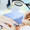 LED Desk Lamp 5X Magnifier Glass Light Stand Clamp Foldable Beauty Magnifying UK