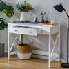 CONSOLE TABLE W/ 2 DRAWERS STORAGE SHELF WOOD HALLWAY LIVING ROOM FURITURE WHITE