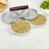 Double Burger Press Hamburger Maker Non Stick Aluminium Beef Patty Meat BBQ