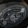 UK 3D Solar System Crystal Ball Planets Glass Ball Engraved Globe 60MM+Stand