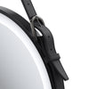 Black Round LED Bathroom Mirror with Touch Sensor Wall Mounted Demister Anti-fog