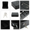 12"Petty Cash Box Black Metal Security Money Safe 2Tiers Holder 2 Keys Lockable