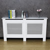 Mondeer Radiator Cover Wall Cabinet MDF Grill Shelf Horizontal Slats White Large