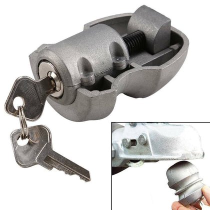 HITCH COUPLING LOCK FOR TRAILER CARAVAN SECURITY TOW BAR 50MM TOW BALLS 2 KEYS