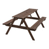 Garden Patio Pub Picnic Wooden Table & Chair Set Outdoor Restaurant Party Bench