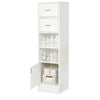 Bathroom Cabinet Tallboy Cupboard Tall Storage Unit w/Drawer Shelf Door White