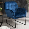 Distressed Nordic Vintage Velvet Armchair Lounge Chair High Back Sofa Fireside