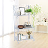 3/5 Tier Metal Storage Shoe Rack Organiser Book Shelf Plant Display Stand Unit