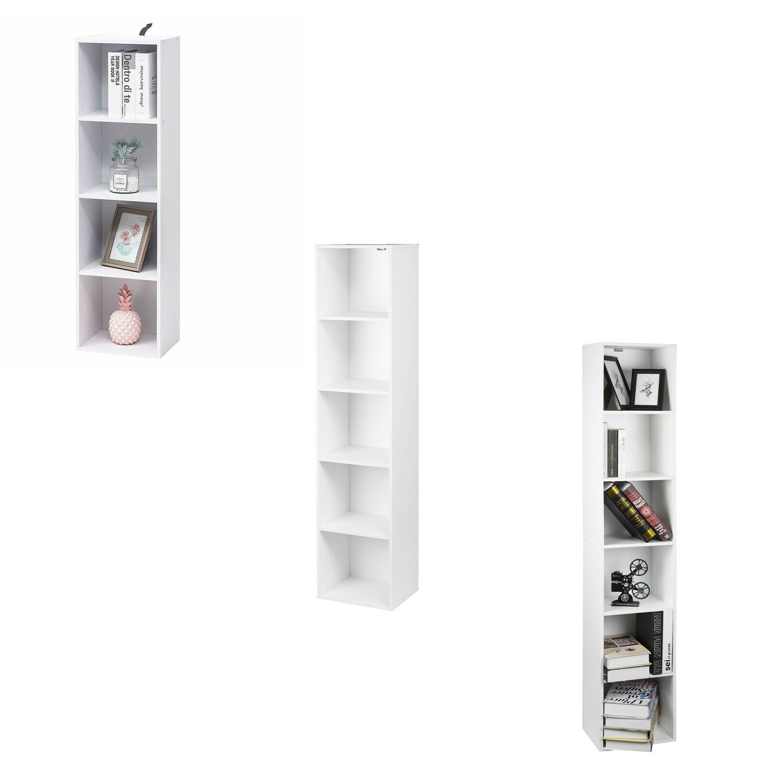 Storage Bookcase Display Shelf Unit Organiser 4/5/6 Cube Bookshelf Home Office