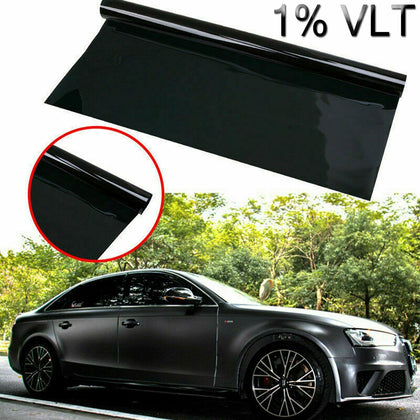 CAR WINDOW TINT FILM TINTING SUPER DARK BLACK LIMO 1% 76cm x 6M High Quality