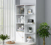 120cm Corner Bookshelf Cupboard Display Cabinet Bookcase Shelving Unit Decor