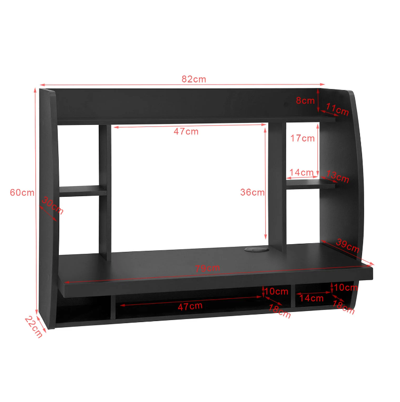 Floating Table Pc Case Wall Mounted Office Desk Floating Computer PC Laptop Table Writing Wor ...