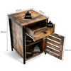 Industrial Storage Cabinet Sofa Side Table End Table Bedroom Nightstand W/Drawer