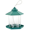 Green Hanging Chalet Bird Feeders for Seed and Nut Waterproof Plastic Feeder UK