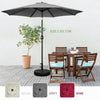 2.5M/2.7M/3M Garden Parasol Umbrella Round Sun Shade Outdoor Patio Crank Tilt