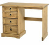 Solid Wood Computer Desk 4 Drawers Pine Student Writing Table Rustic Workstation