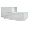 High Gloss Bedside Table Nightstand Cabinet Side Chest of Drawer RGB LED Bedroom