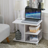 Rolling Printer Stand Cart Desk Side End Table w/ Wheels CPU Shelf Rack Storage
