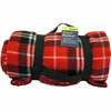 FLEECE TARTAN WARM SOFT BLANKET PICNIC CAR TRAVEL BLANKET RUG CAMPING BEACH MAT