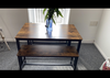 Industrial Dining Table Set 3 Rustic Metal Furniture Vintage Kitchen Bench/Chair