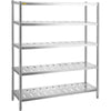 Garage Shelf Heavy Duty Shelving 5-Tier 59.1x17.7x70.9 in Stainless Steel