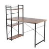 Wooden Computer Desk With Shelves Laptop Study Pc Table Home Office Corner Desk
