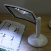 LED Magnifying Glass Stand With Light Lamp Hands Free Magnifier Foldable Clamp