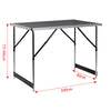 Portable Camping Table Alu Folding Adjustable Height Outdoor Picnic Party Desk