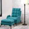 Velvet Upholstered Sofa Bed Single Recliner Chair Lounge Sleeper Cushioned Chair