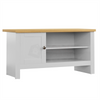 Modern White LED TV Unit Cabinet Stand Matt Body And High Gloss Doors Lights