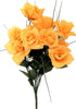 12 Heads Stems Artificial silk Flowers openRose Bunch Wedding Home Grave Outdoor