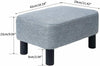 Rectangular Stool Linen Fabric Footstool Foot Rest Stool Pouffe Ottoman Seating