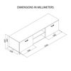 Stylish TV Unit Cabinet TV Stand - Matt Body & Matt White Doors