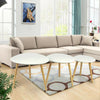 Modern 3 × Coffee Table Set Sofa Tables Nested Side Living Room Home Wood White
