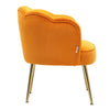Velvet Fabric Scallop Back Chair Lounge Occasional Accent Sofa Armchair 5 Styles