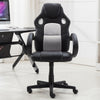 Racing Gaming Swivel Office Chair PU Leather Swivel Computer Desk Chair,Gray
