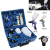 Auto Paint HVLP Air Spray Gun Kit Gravity Feed Car Primer 0.8/1.4mm Nozzle + Box