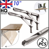 2pcs Folding Shelf Brackets, Heavy Duty, Stainless Steel Foldable Table Hinge UK